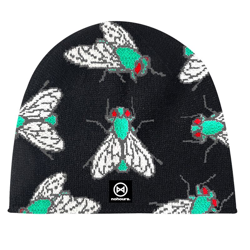 No Hours Fly Paper Black Beanie