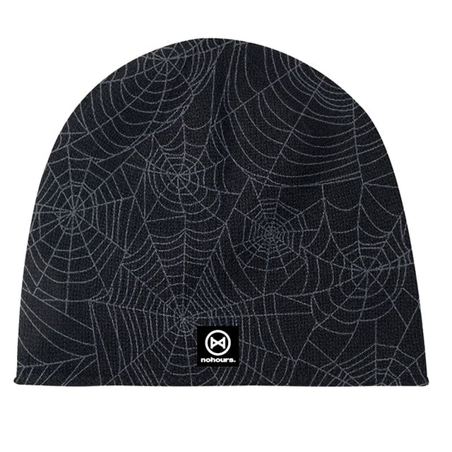 No Hours Caught Black Beanie - right detail crop
