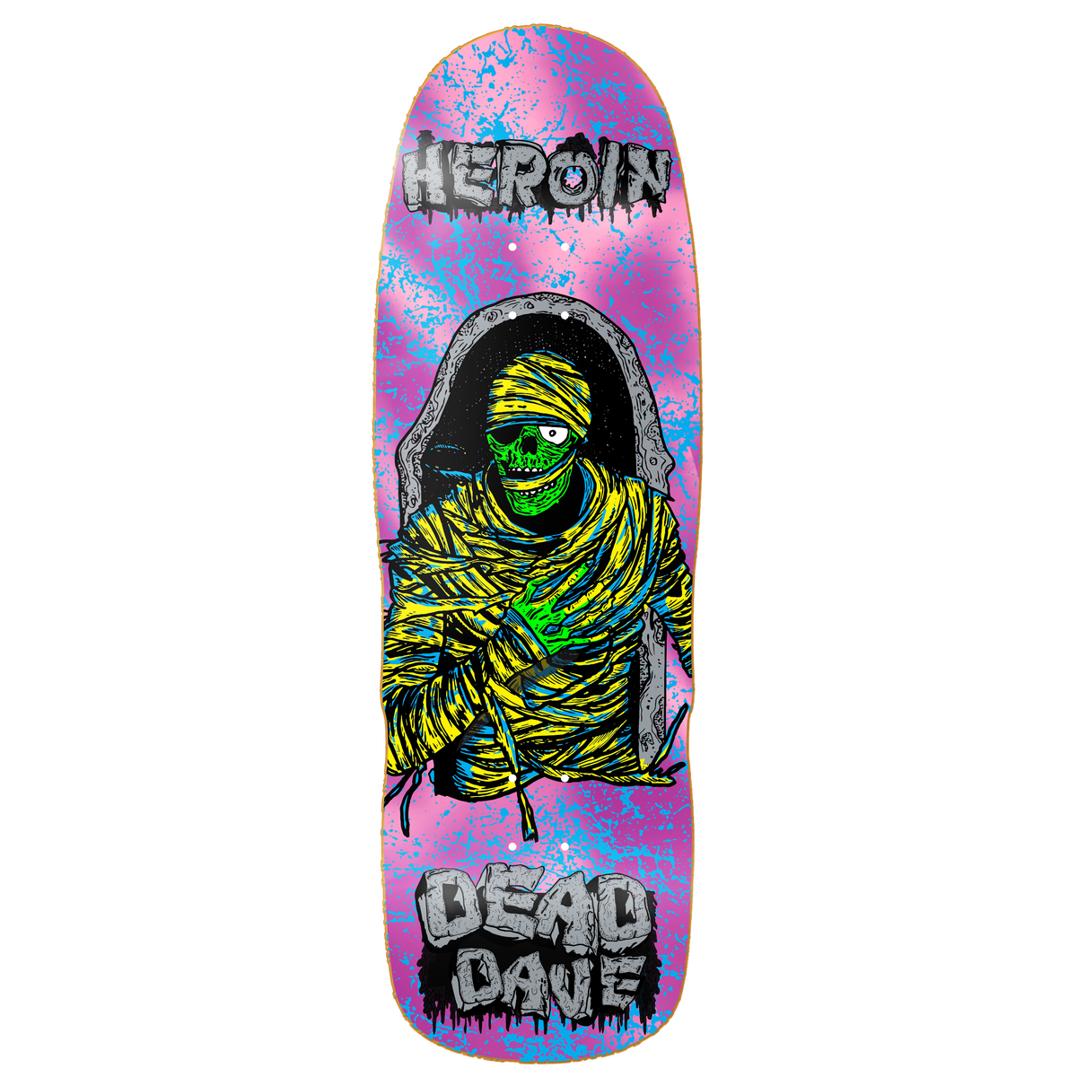 Heroin Dead Dave KO2 Mummy 10.125" Skateboard Deck