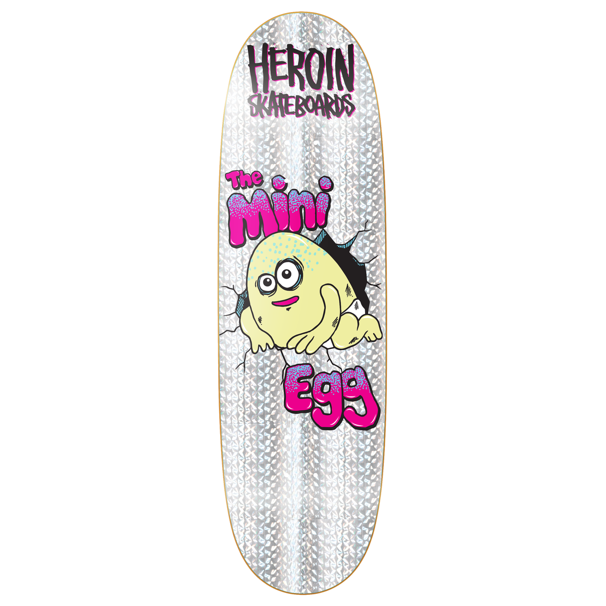 Heroin Mini Egg Holographic Foil 8.38" Skateboard Deck