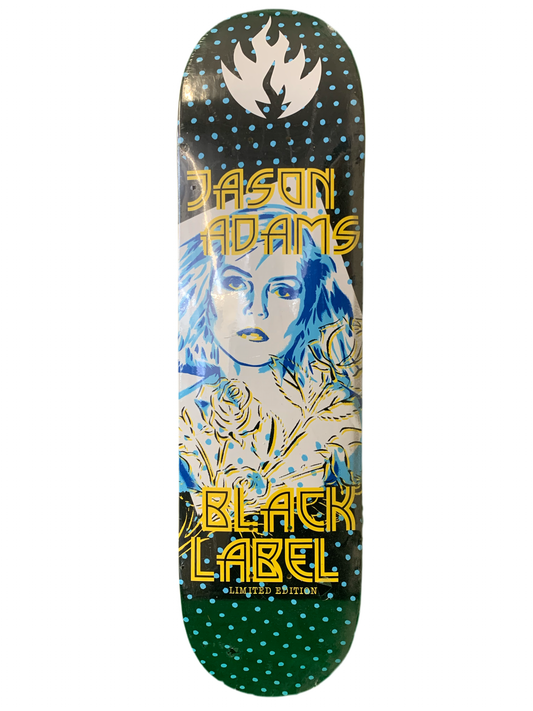 Black Label Jason Adams Limited Edition Black/Blue 8.25" Classic Skateboard Deck