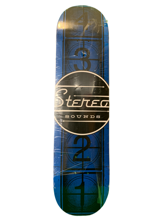 Stereo Sounds Film Reel Blue 7.75" Classic Skateboard