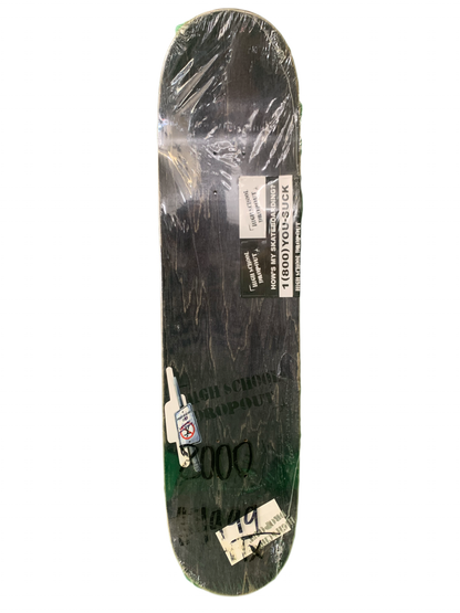 High School Dropout Old School Purple 8" Classic Skateboard Deck