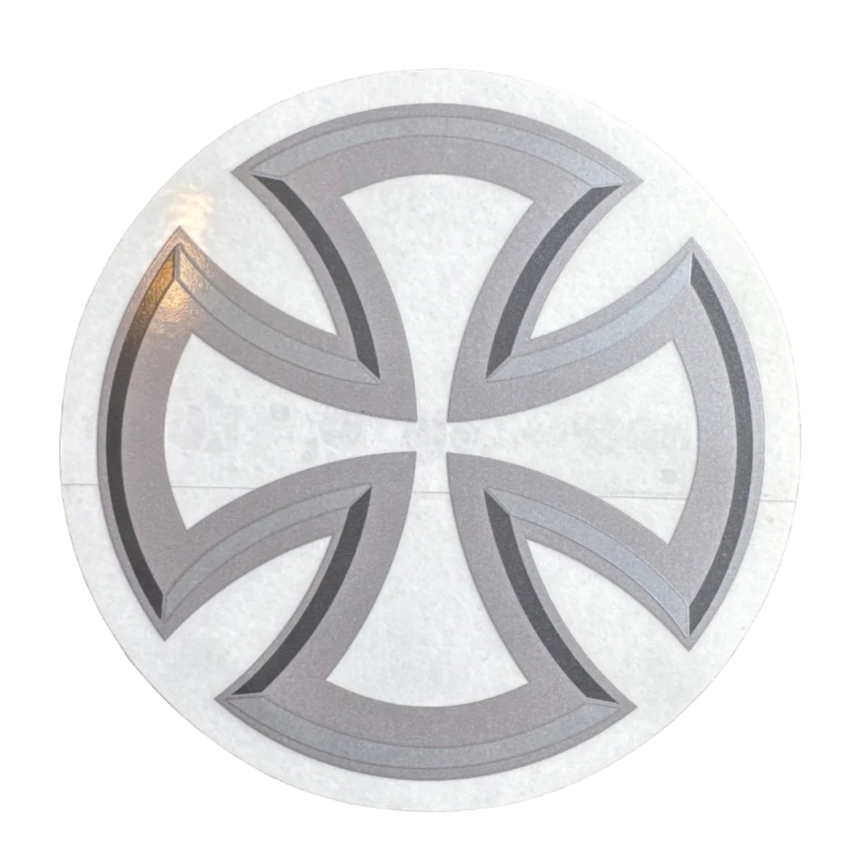Independent Truck Co Iron Cross Silver/Clear 5" Sticker