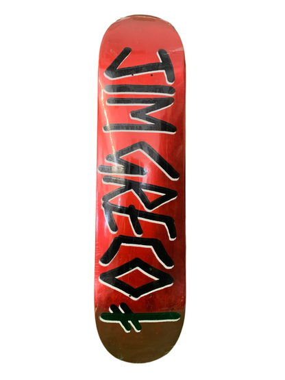 Deathwish Jim Greco Name Foil Red 7.625" Classic Skateboard Deck