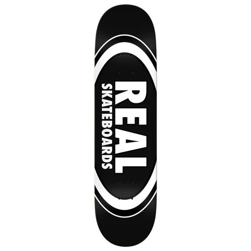 Real Team Classic Oval 8.25" Black Skateboard Deck