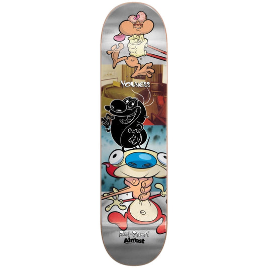 Almost Youness Ren & Stimpy Room Mate R7 8" Skateboard Deck