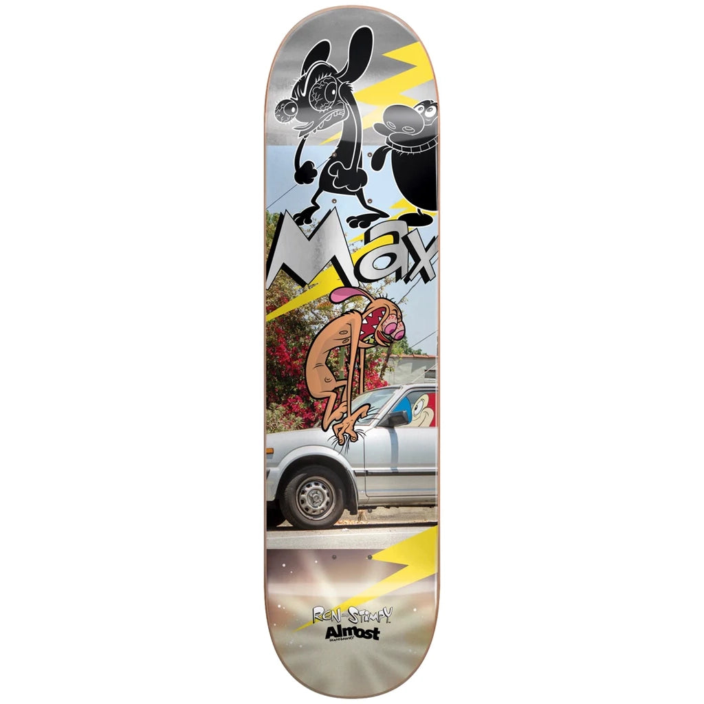 Almost Max Ren & Stimpy Road Rage R7 8.5" Skateboard Deck