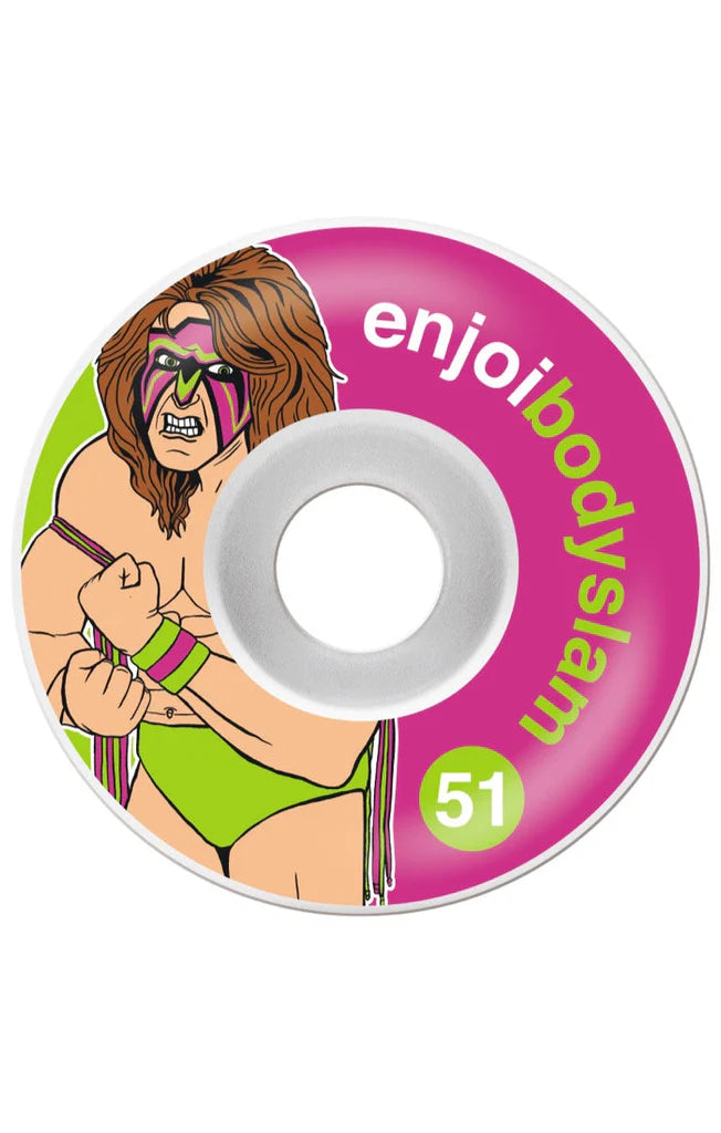 Enjoi Bodyslam Pink Green 51mm Skateboard Wheels