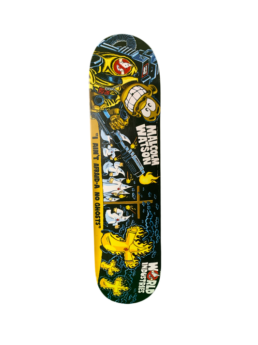 World Industries Malcom Watson I Ain't Afraid-A No Ghosts 7.9" Classic Skateboard Deck
