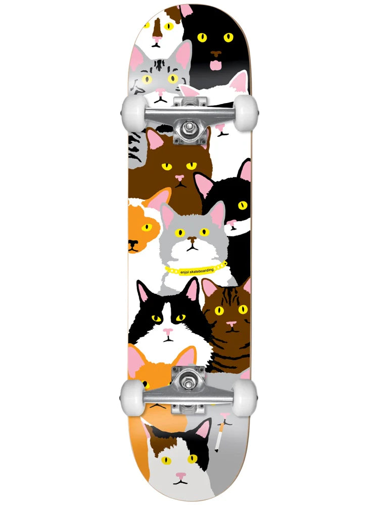 Enjoi Cat Collage Youth First Push 7" Complete Skateboard