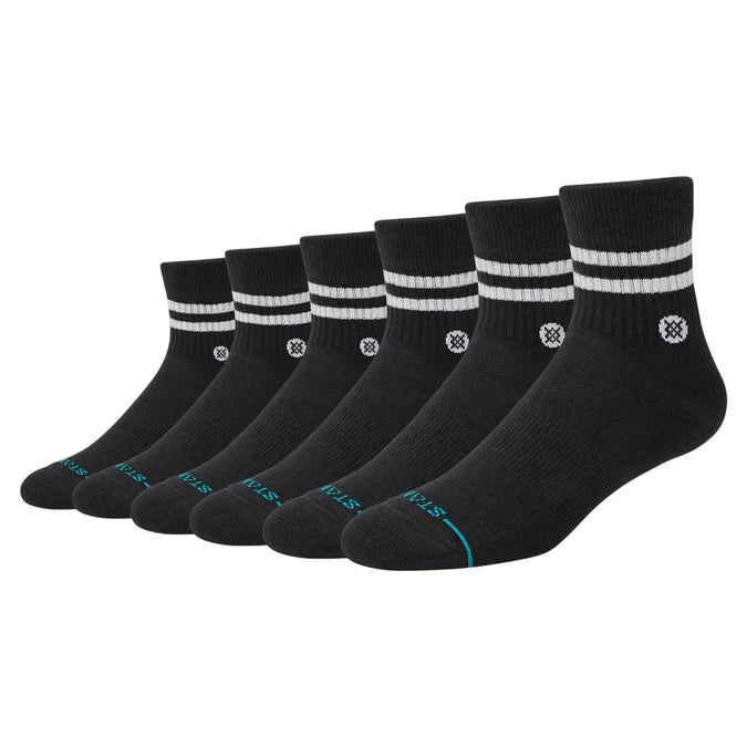 Stance Core 6 Pack Quarter Black Socks