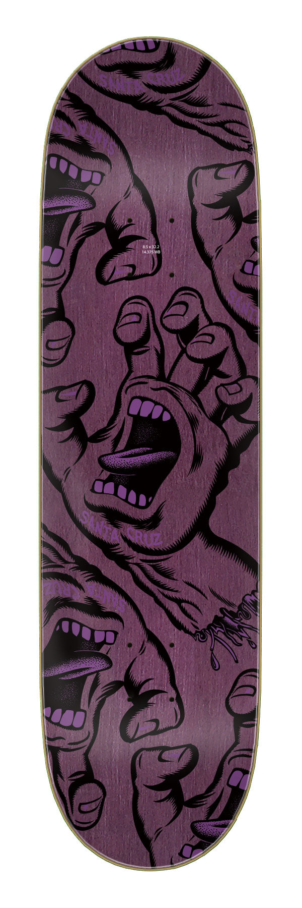 Santa Cruz Crowded Hand 8.5" x 32.2" Skateboard Decks