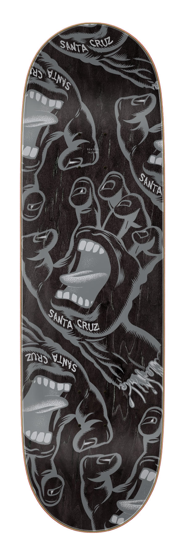 Santa Cruz Crowded Hand 9.00" x 32.15" Skateboard Decks
