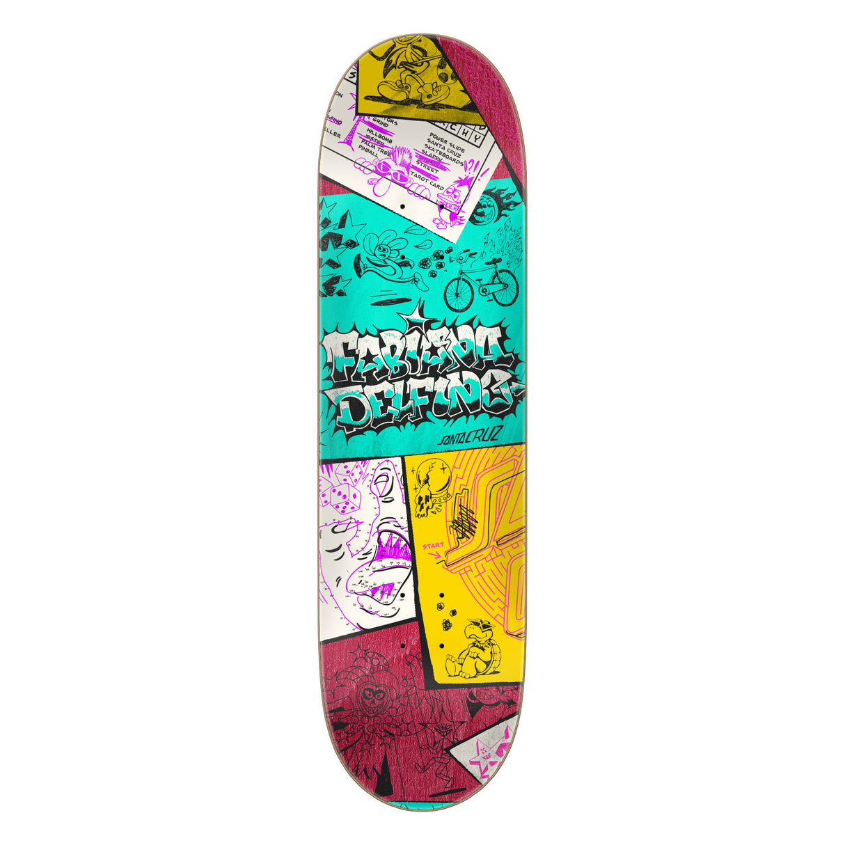 Santa Cruz Delfino Scribble FeelBase Pro 8.25" x 31.00" Skateboard Decks