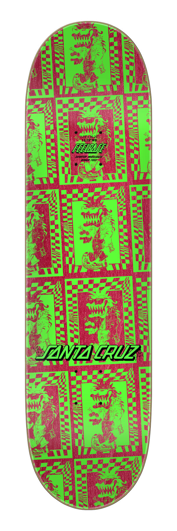 Santa Cruz Check Gremlin FeelBase 7.75" x 30.25" Skateboard Deck