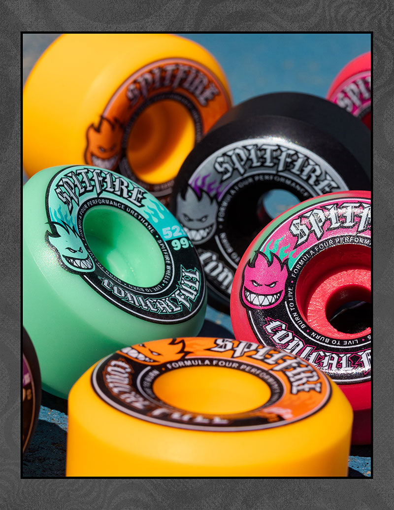 Spitfire F4 Conical Full Swirl Pink Teal 99a 53mm Wheels