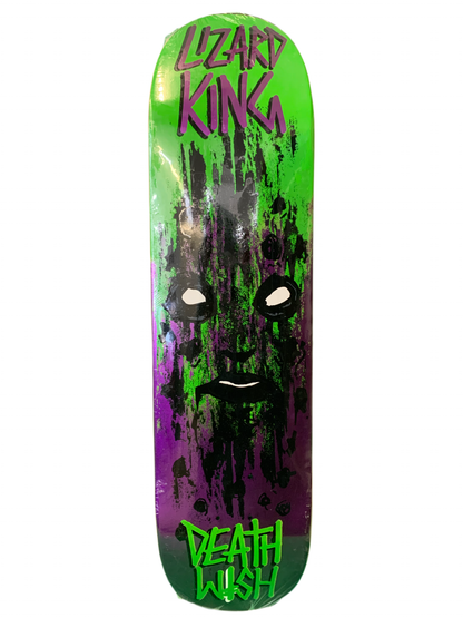 Deathwish Lizard King Abstract Face Green/Purple 8.4'' Classic Skateboard Deck