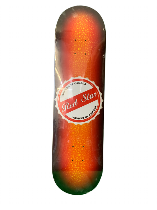 Red Star Bottle Cap Brewed In Canada 8.25" Classic Skateboard Deck