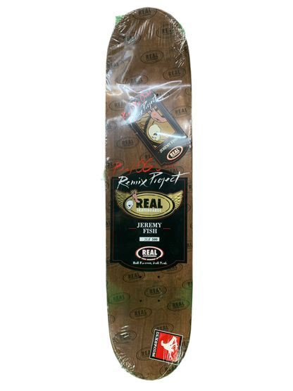 Real OG Oval Remix Project Jeremy Fish Numbered /500 7.75" Classic Skateboard  Deck