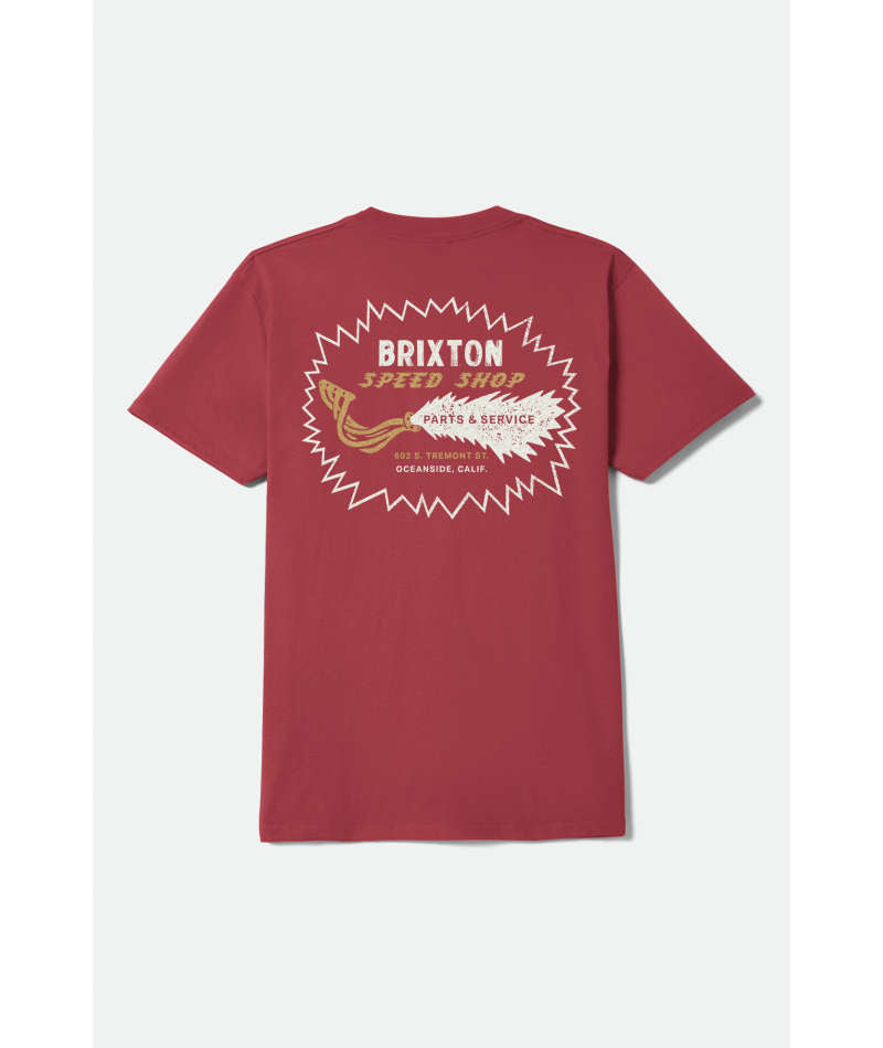 Brixton Mavis Robust Red Worn Wash Standard S/s Shirt