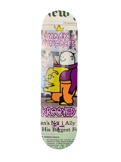 Krooked Mark Gonzales Paper Board 1 Issue 11/02 8.125" Classic Skateboard Deck