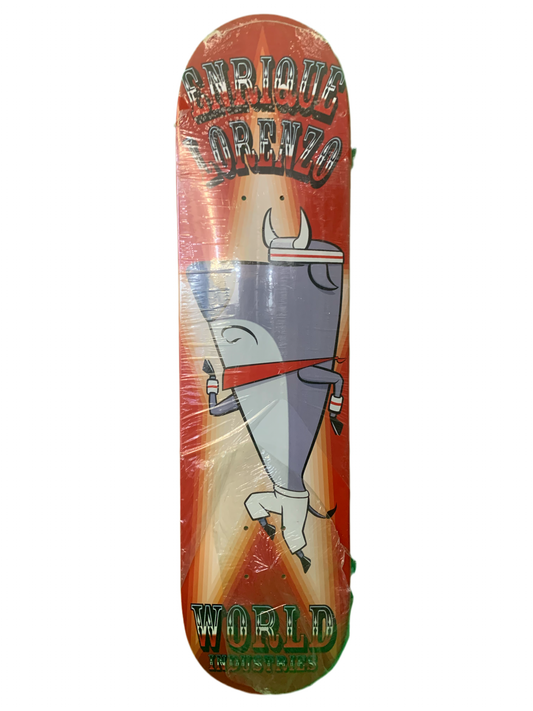 World Industries 2004 Enrique Lorenzo Bull 7.5" Classic Skateboard Deck