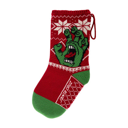 Santa Cruz Screaming Hand Xmas Red/Green Stocking