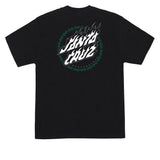 Santa Cruz Wired Flame Dot Crackle Black Heavyweight S/s Shirt