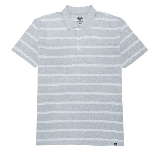 Dickies Skateboarding Striped Heather Gray Stripe Polo Shirt