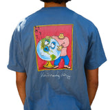 Long Beach Skate Co Postcard From Kevin "Spanky" Long Blue Jean S/s Shirt