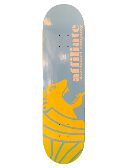 Affiliate Team Logo Blue/Yellow 8.125" Classic Skateboard Deck