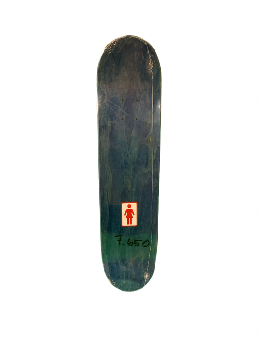 Girl OG Logo Blue/White 7.6" Classic Skateboard Deck