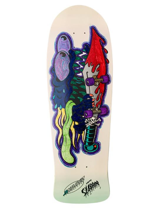 Santa Cruz My Colorway Slasher Used Classic Skateboard Deck