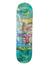 Zero Team Letters And Bubbles Blue/Yellow 8.25" Classic Skateboard Deck