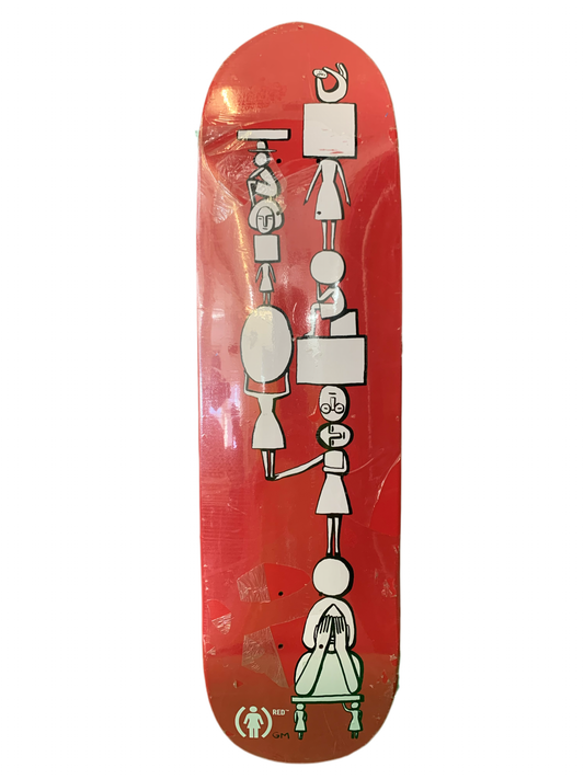 Girl Mike Carroll Red Series by Geoff McFetridge 2014 8.5" Classic Skateboard Deck