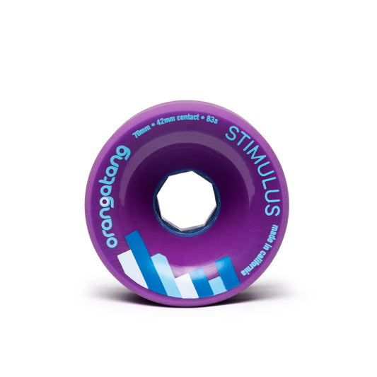 Orangatang Stimulus Purple 70mm 83a Longboard Wheels