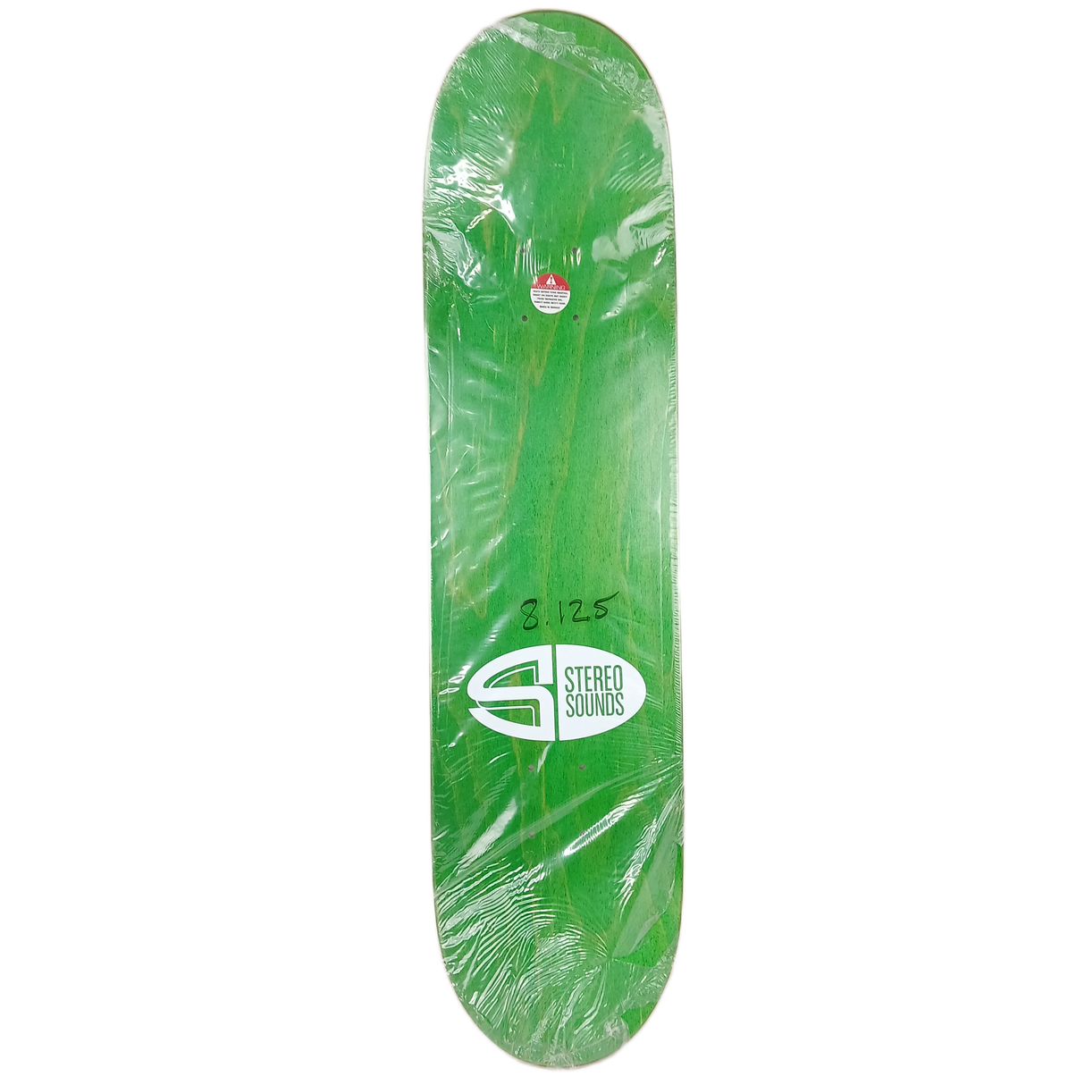 Stereo Arrows Green White Black Size 8.125" Vintage NOS Deck