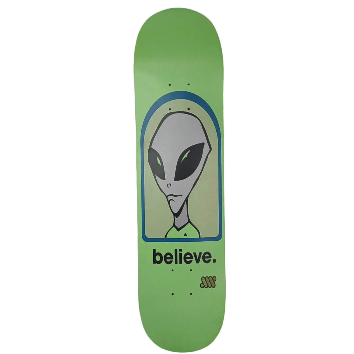 Alien Workshop Believe Green 7.9" Slick Bottom Vintage NOS Deck