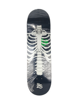 LRG Glow In The Dark Misfits 25th Year Anniversary Dead Serious Black White Green Size 8.375" Vintage NOS Deck Ripped Plastic