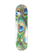 Mini-Logo Maple Peacock Feather Green Multi Size 8.0" Vintage NOS Deck