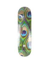 Mini-Logo Maple Peacock Feather Green Multi Size 8.5" Vintage NOS Deck