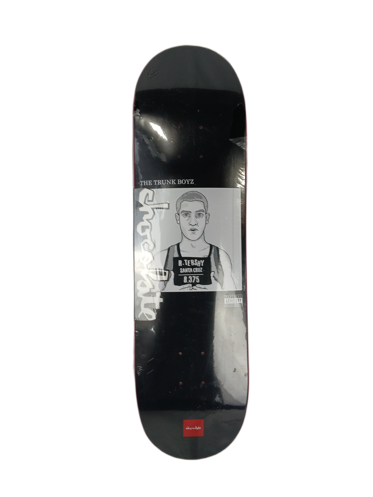 Chocolate Raven Tershy Trunk Boyz Mugshot Black White Size 8.375" Vintage NOS Deck