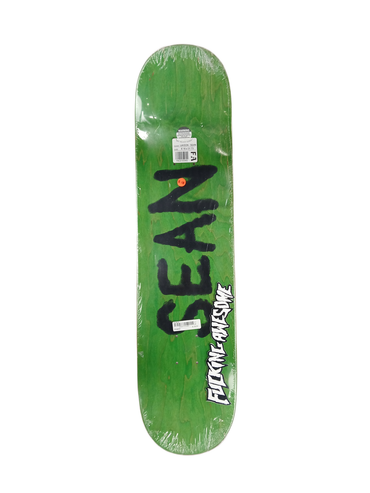 Fucking Awesome Sean Pablo Liaison White Multi Size 8.18" Vintage NOS Deck