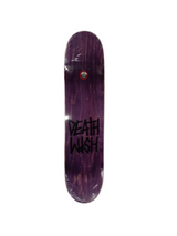 Deathwish Lizard King Sketchy Face Black White Green Purple Top Size 7.4" Vintage NOS Deck