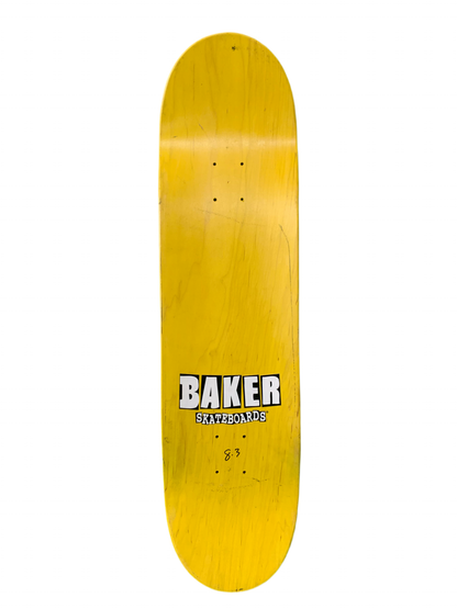 Baker Andrew Reynolds Skeleton Flowers Yellow/Blue 8.4" Classic Skateboard Deck