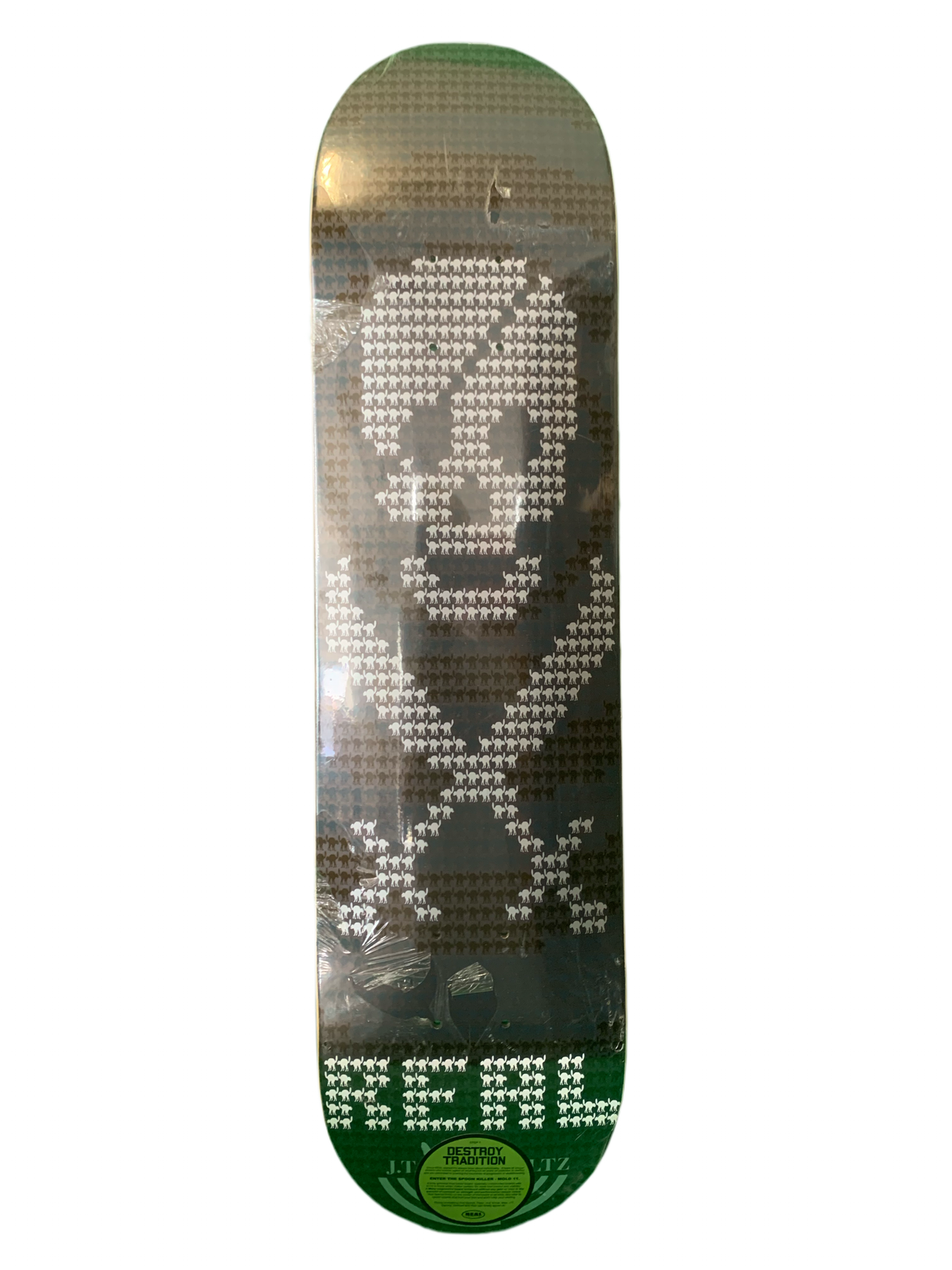 Real JT Aultz Cat Jolly Roger 7.75" Classic Skateboard Deck