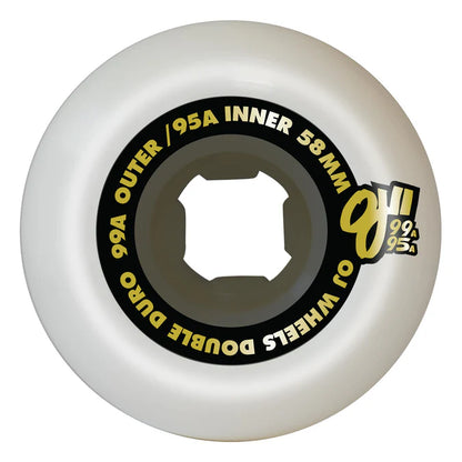 OJ Double Duro White/Black Mini Combo 58mm 99a/95a Wheels
