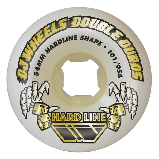 OJ Doube Duro White Hardline 101a/95a 54mm Wheels