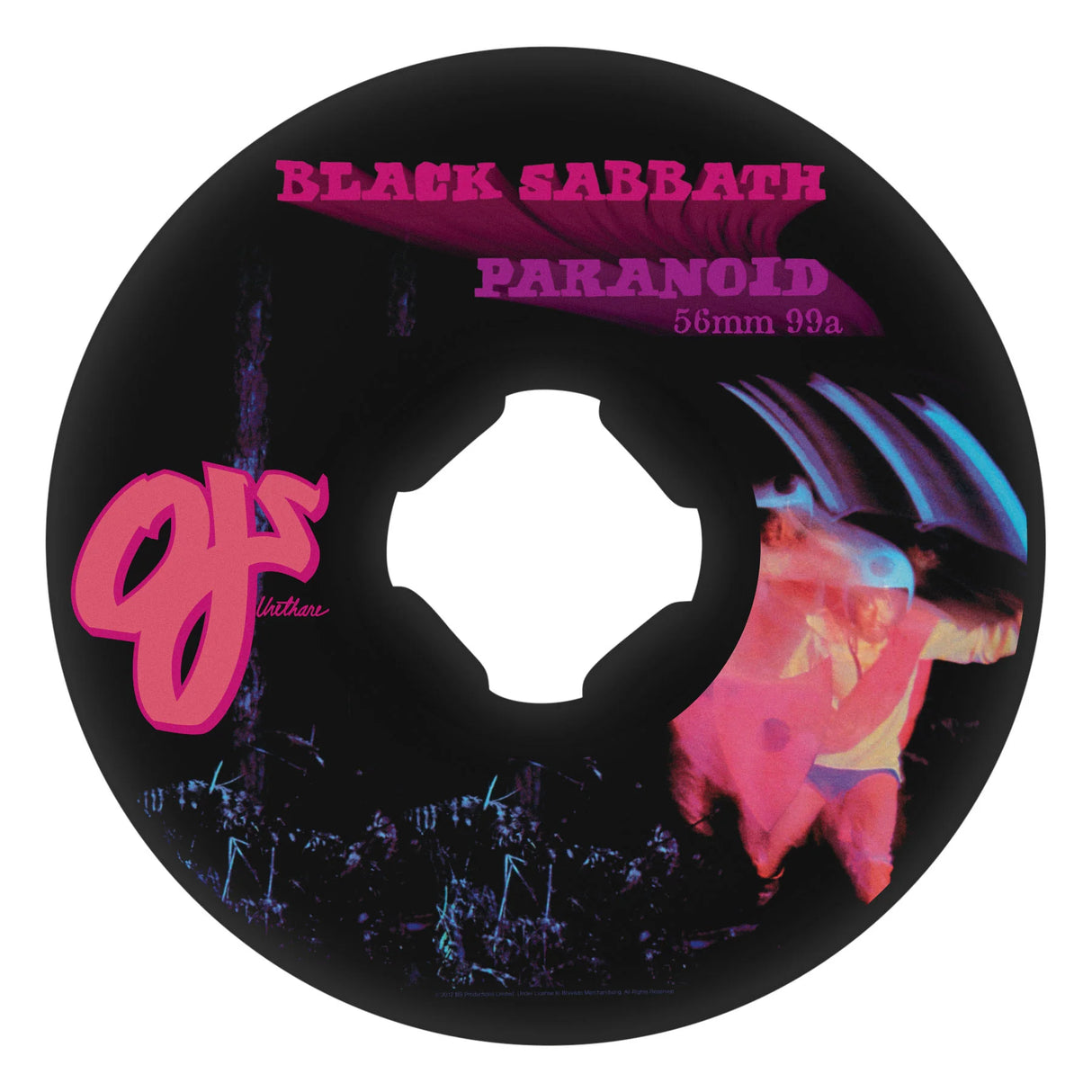 OJ Black Sabbath Paranoid Chubbies Black 99a 56mm Skateboard Wheels